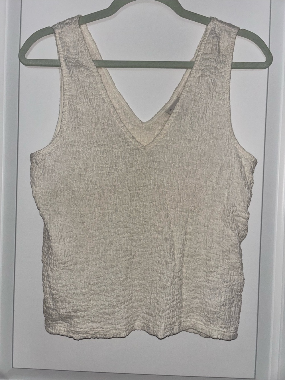 a new day Cream Textured V-Neck Tank